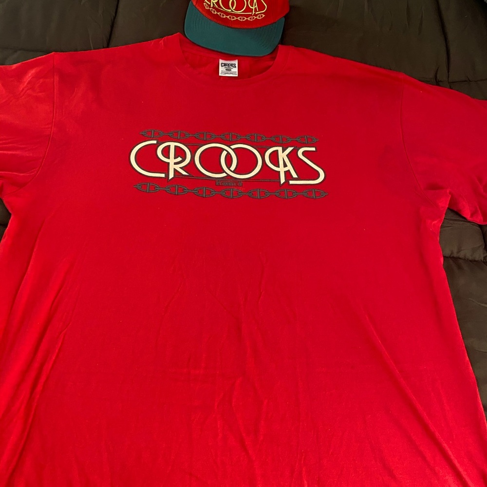 Xl Crooks and Castle shirt and hat combo